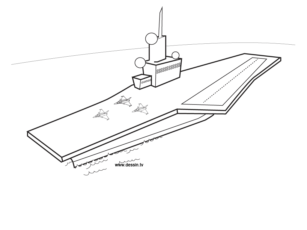 dessin porte avion à imprimer