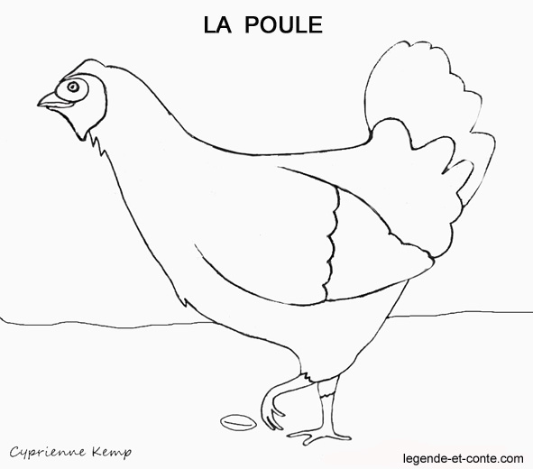20 dessins de coloriage Poule Rousse à imprimer coloriage poule rousse