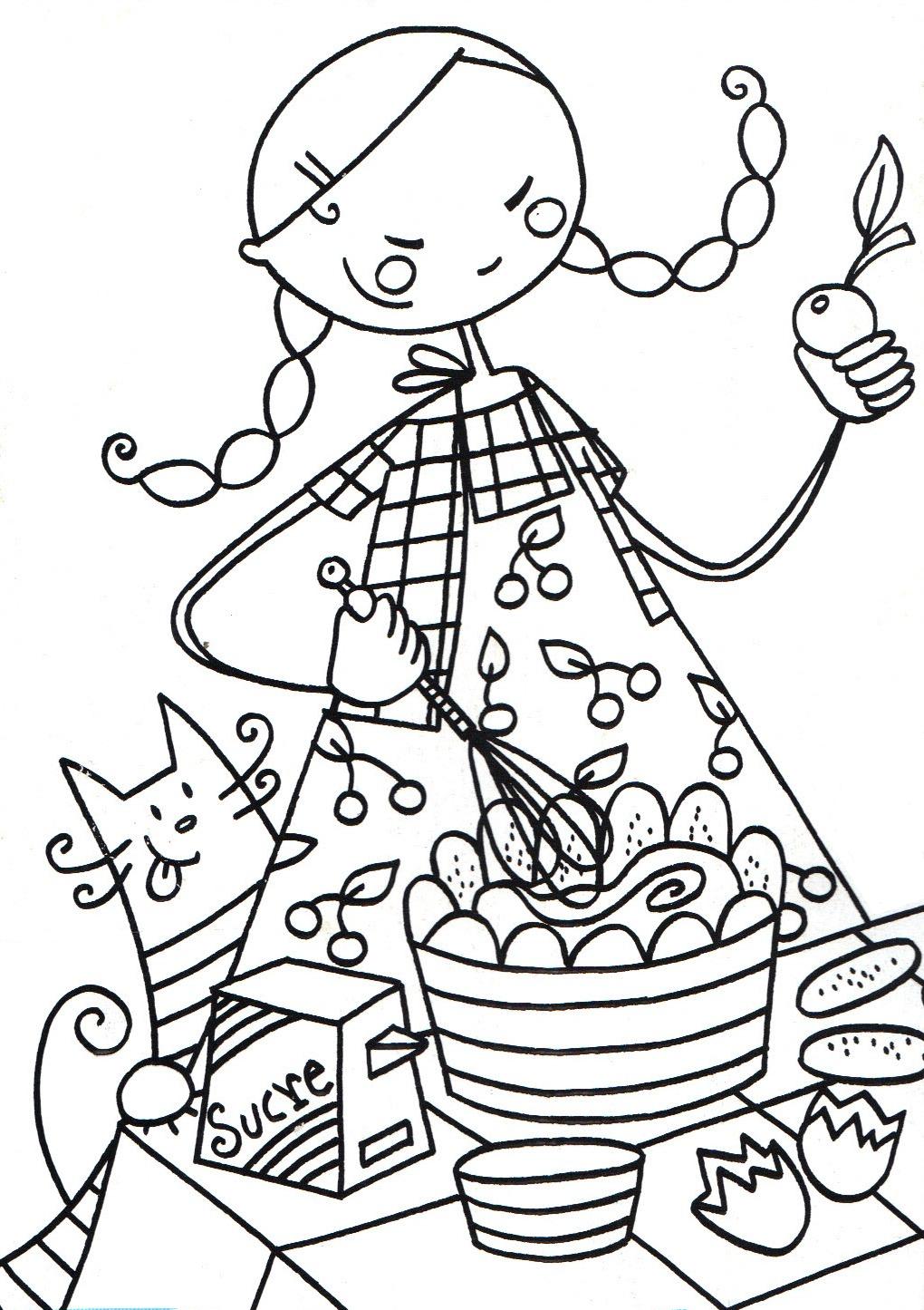 20 dessins de coloriage Poule Rousse à imprimer coloriage poule rousse
