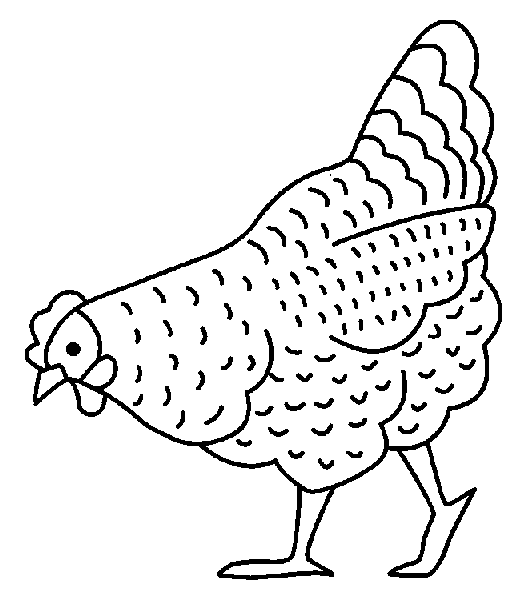 20 dessins de coloriage Poule Rousse à imprimer coloriage poule rousse