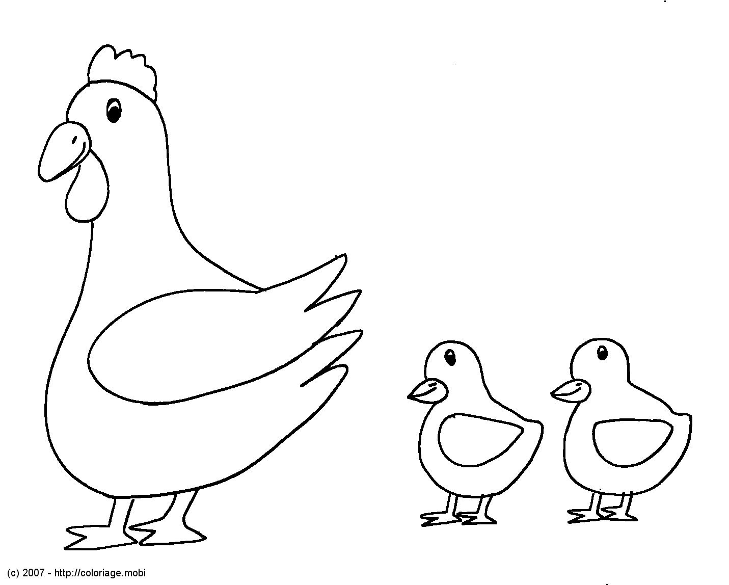 dessin poule de paques gratuit