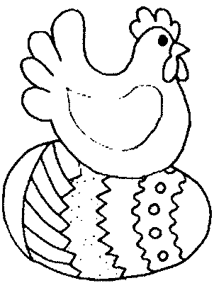 dessin à colorier poulet a imprimer