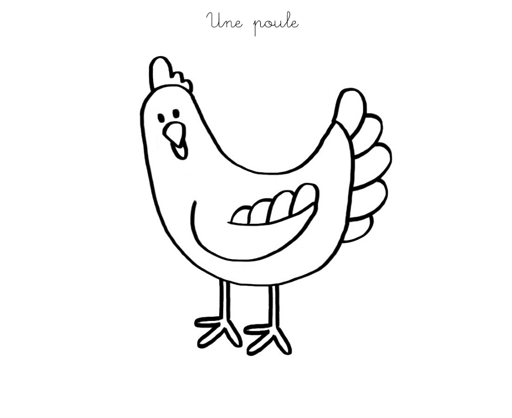 coloriage poule paques