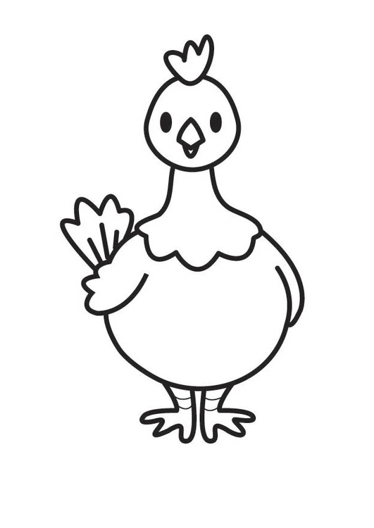 coloriage à dessiner poule et oeuf