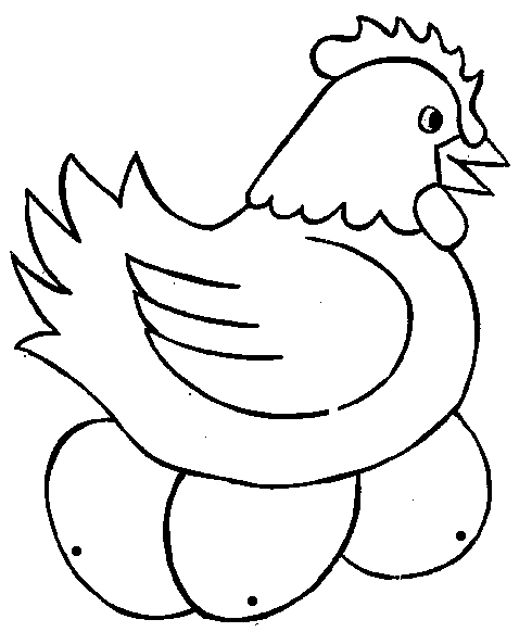 coloriage poule rousse maternelle