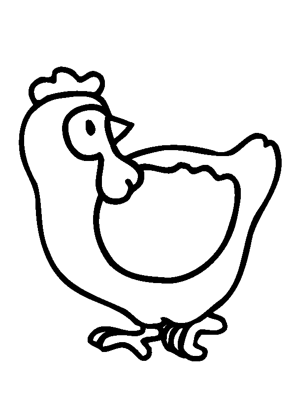 coloriage à dessiner petit poulet