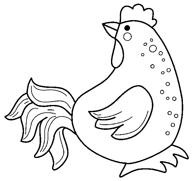 dessin poule tete a modeler