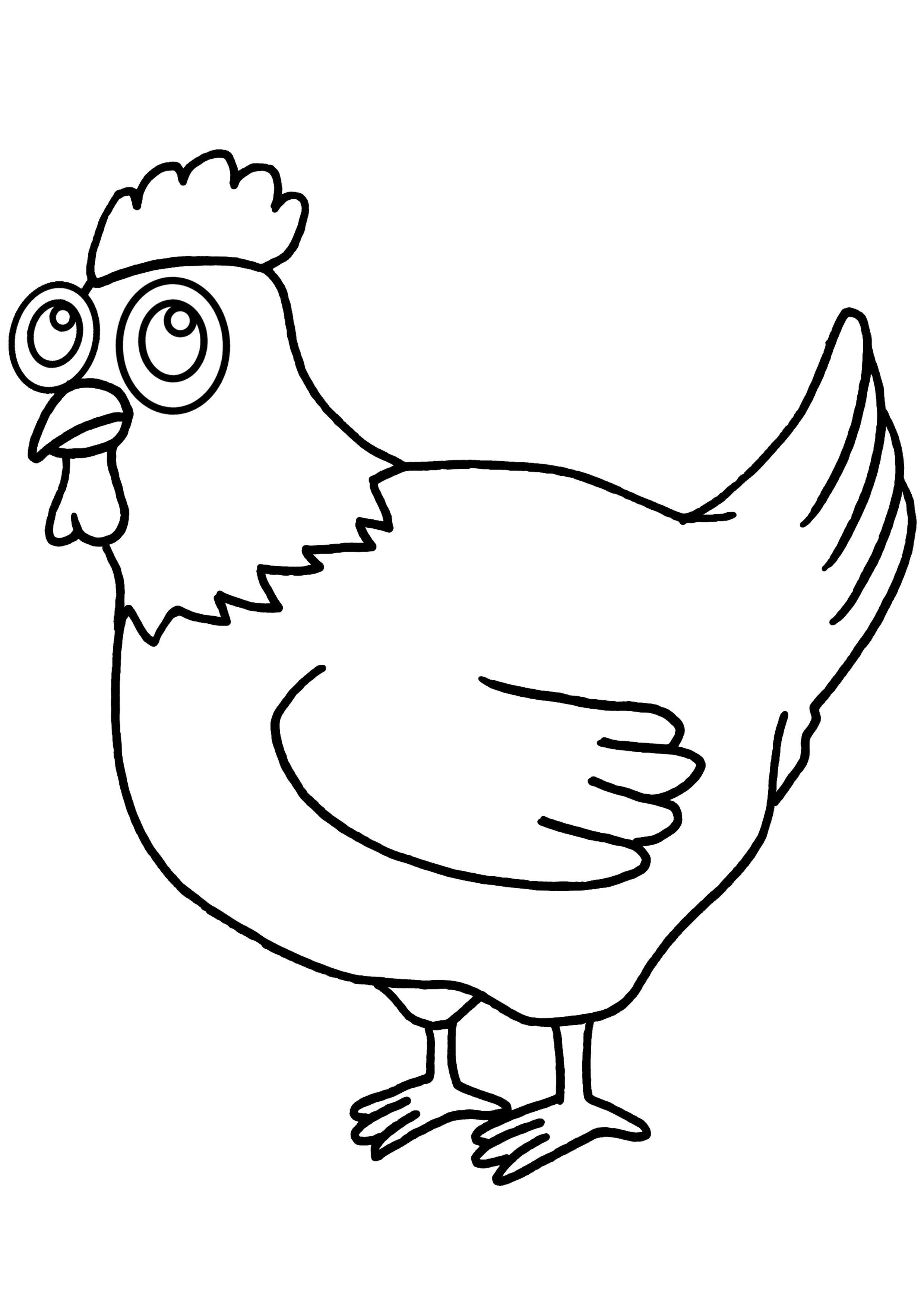 coloriage poule rousse