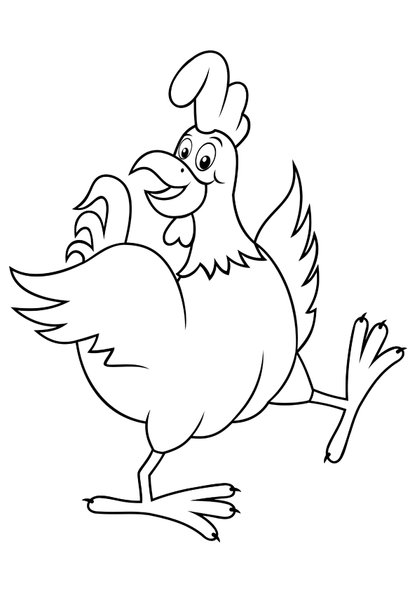 coloriage à dessiner magique poule