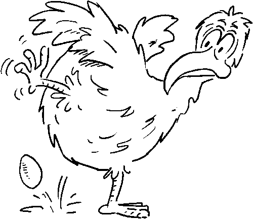 coloriage à dessiner poule dans son nid