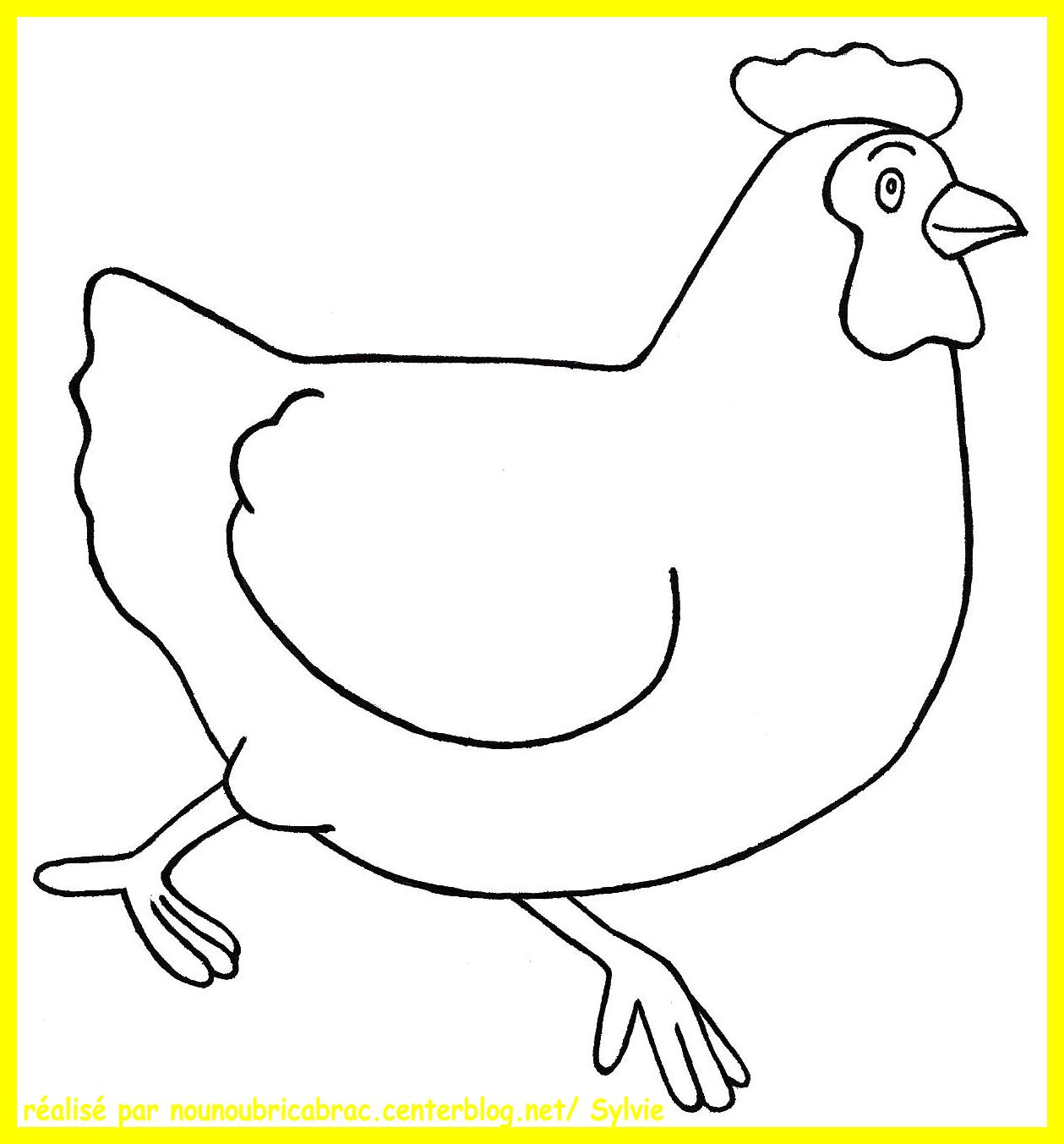 coloriage à imprimer poule de paques