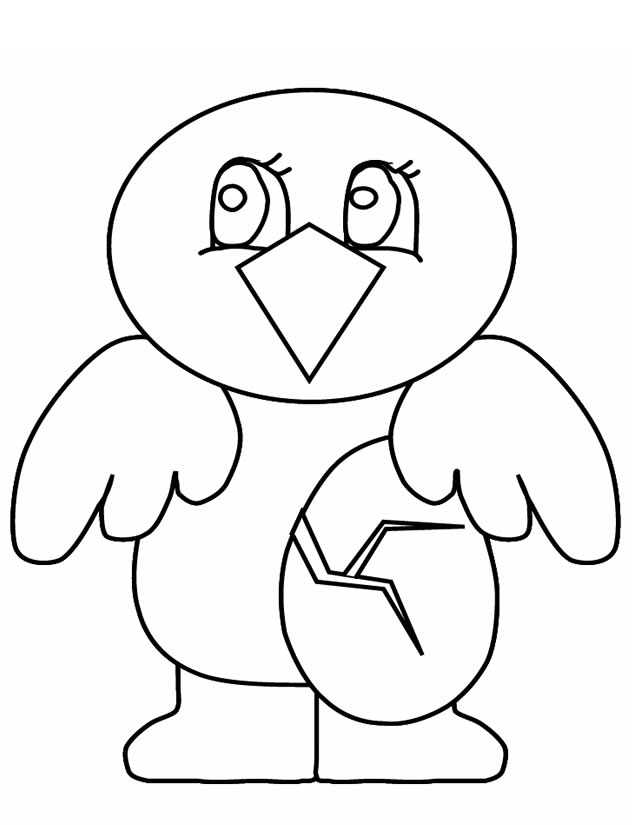 coloriage à dessiner poussin en ligne