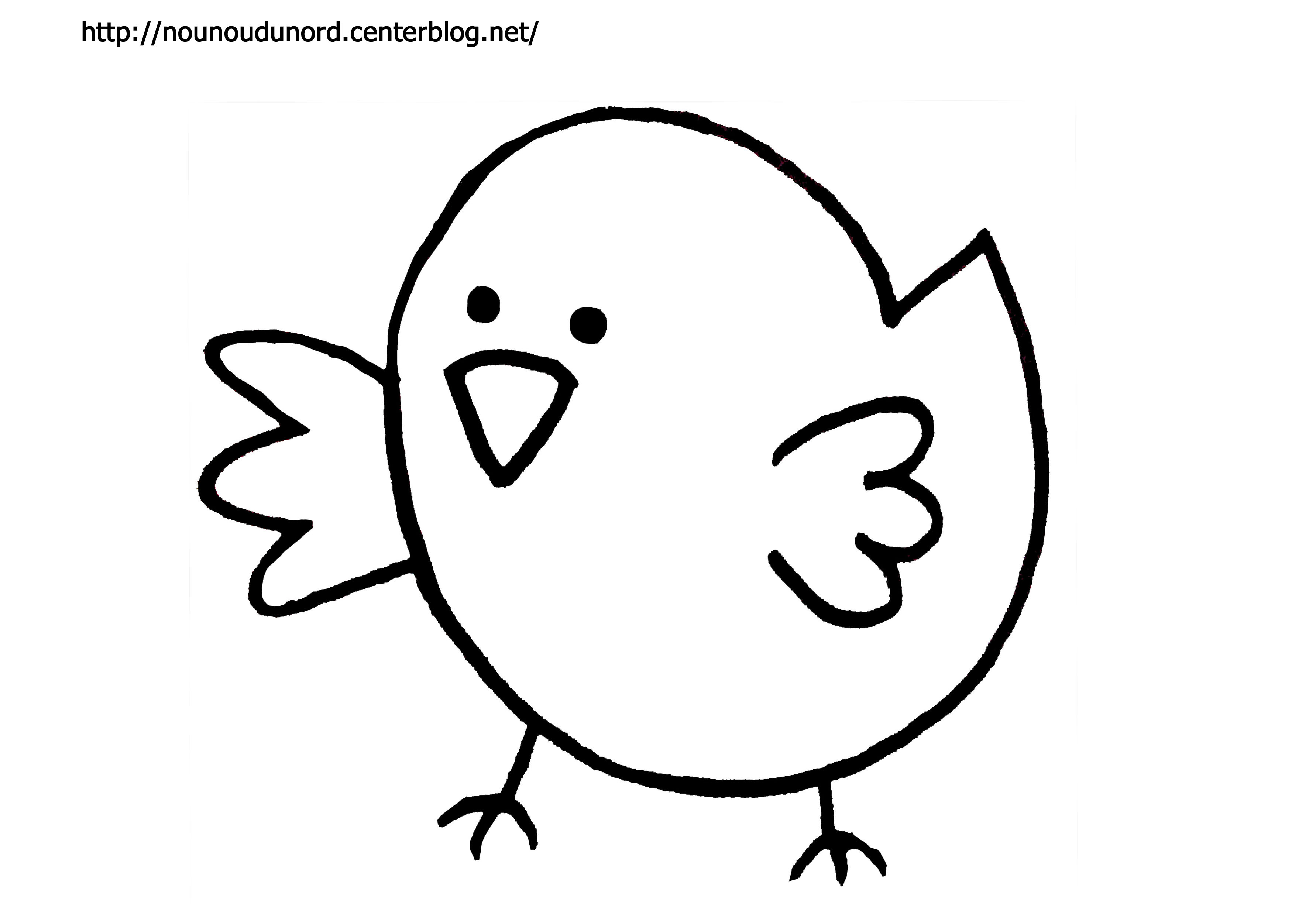 coloriage a dessiner les poussins