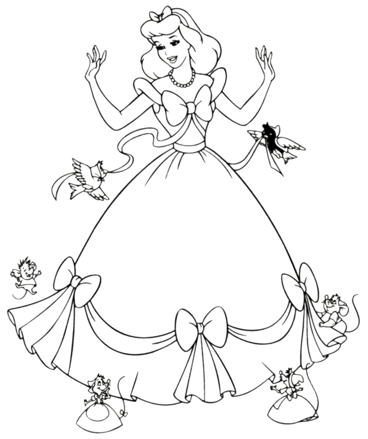 20 dessins de coloriage Princesse à Imprimer Gratuit à imprimer