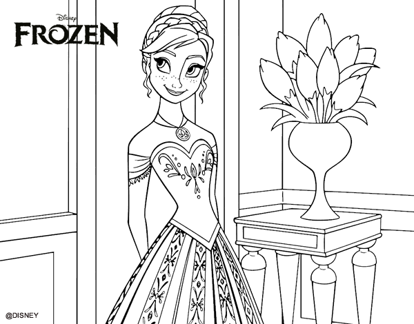 coloriage de princesse anna