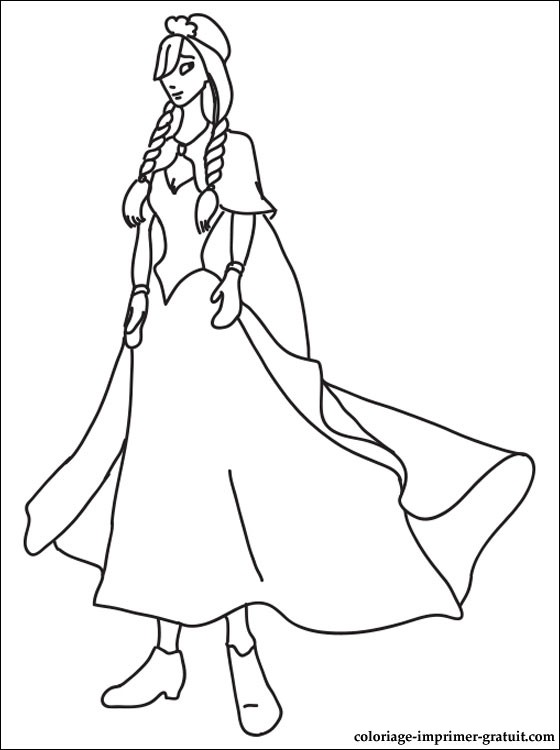 coloriage princesse anna