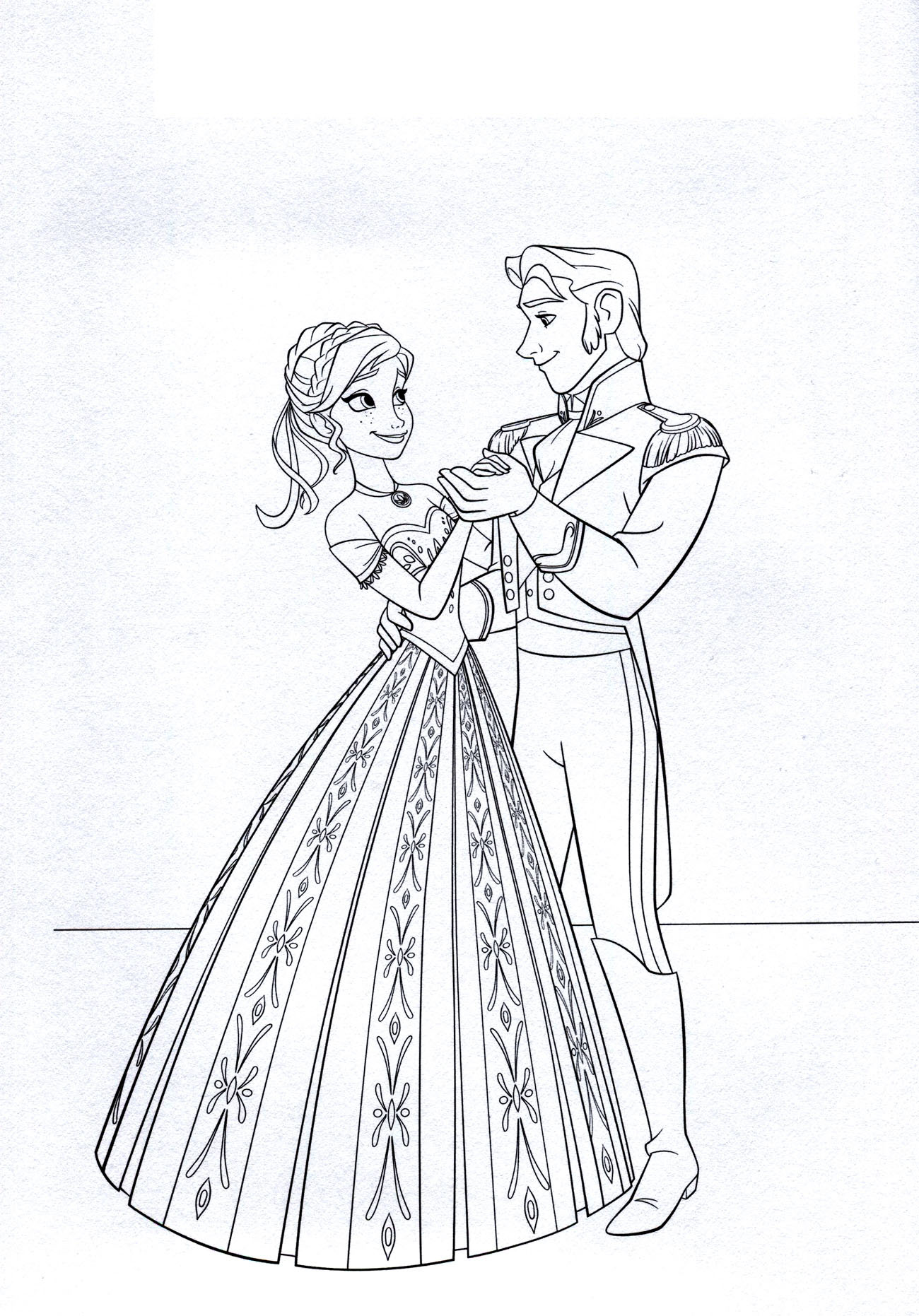 dessin � colorier de princesse anna