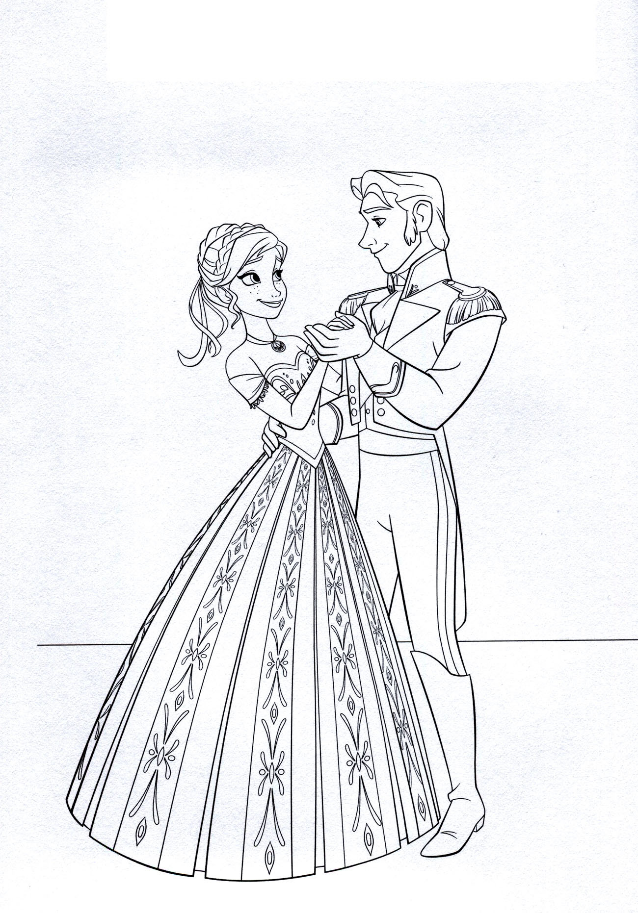 coloriage a dessiner de princesse anna