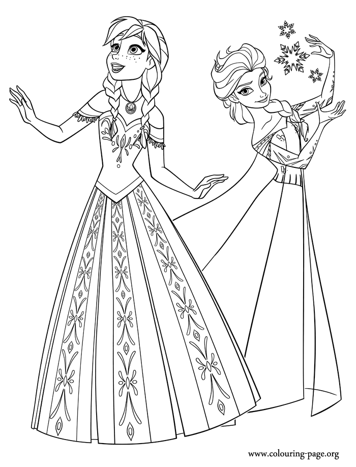 coloriage à dessiner princesse anna