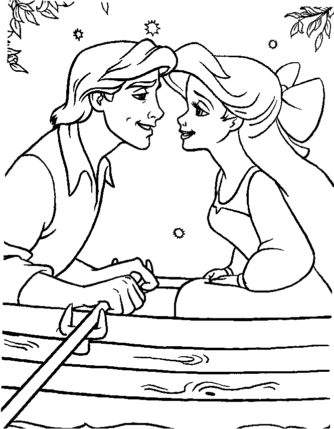 coloriage à dessiner de princesse ariel en ligne