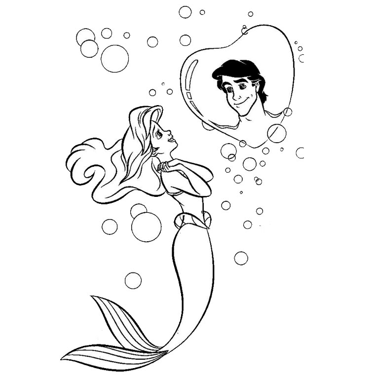 coloriage princesse ariel