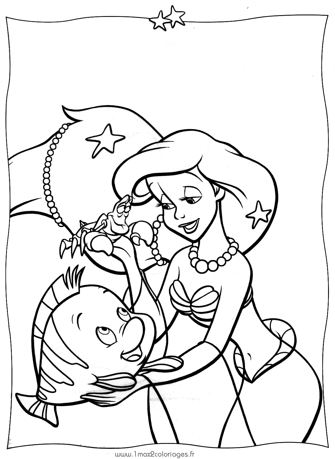 coloriage princesse ariel