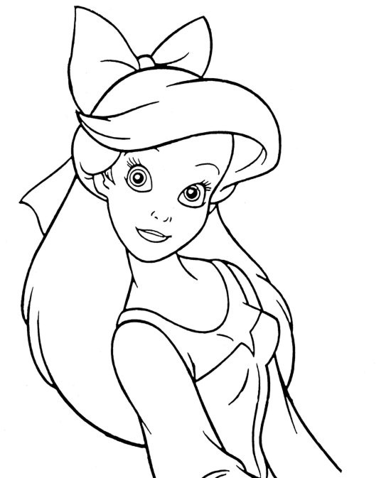 dessin � colorier princesse ariel