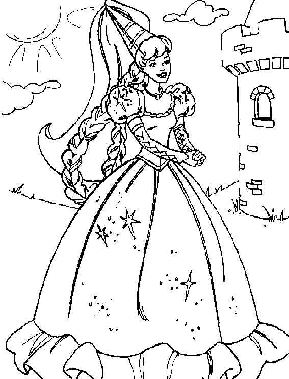 jeux coloriage à dessiner princesse barbie