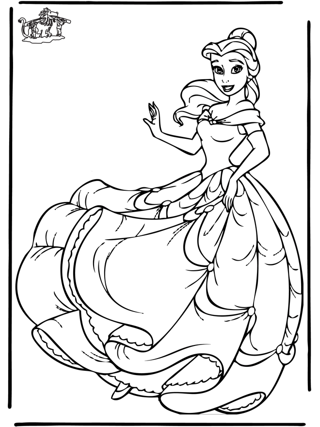 Coloriage Princesse Belle à colorier - Dessin à imprimer dessin à colorier princesse la belle et la bete