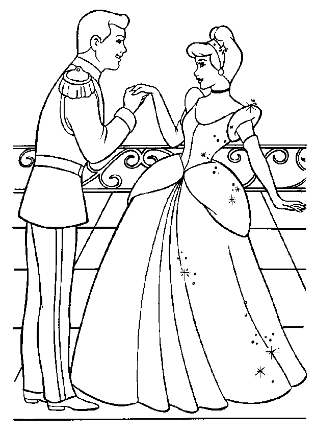 coloriage à dessiner gratuit princesse cendrillon