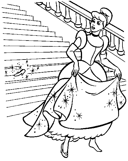 jeux dessin à colorier princesse cendrillon