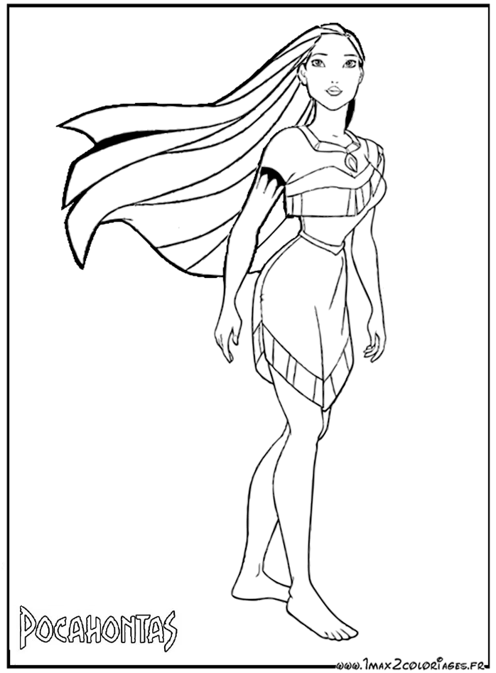 coloriage princesse disney pocahontas