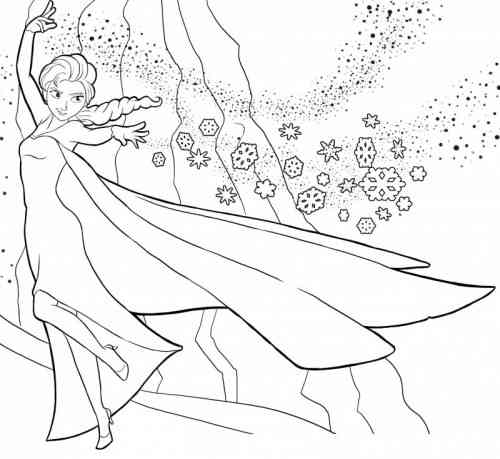 coloriage à dessiner à imprimer princesse elsa