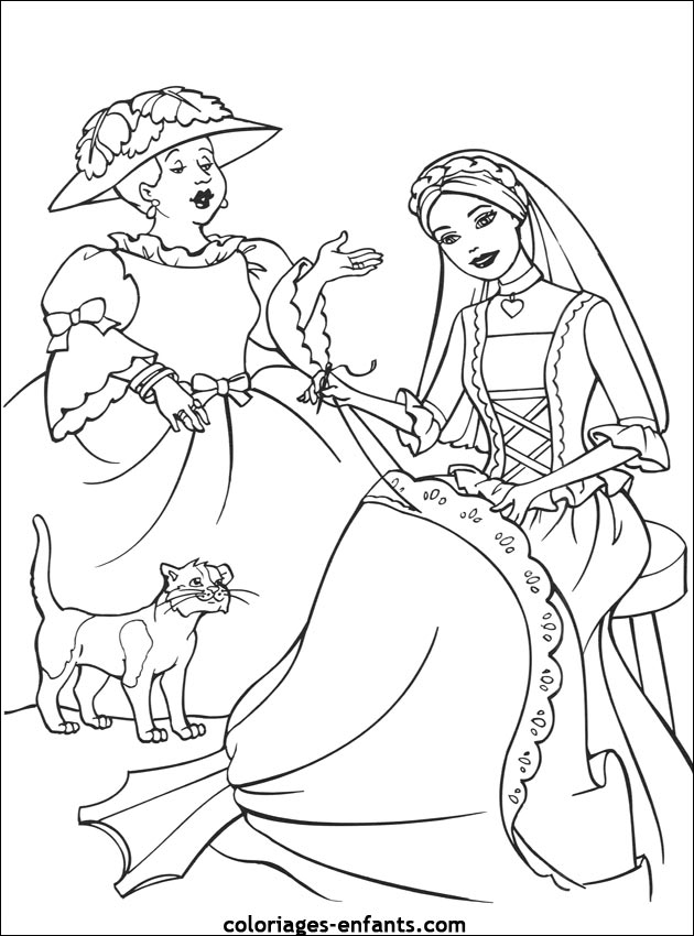 coloriage à dessiner de princesse fiona