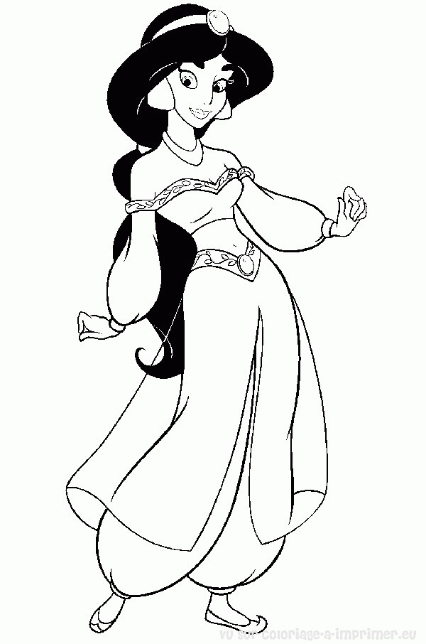 jeux de dessin � colorier princesse jasmine