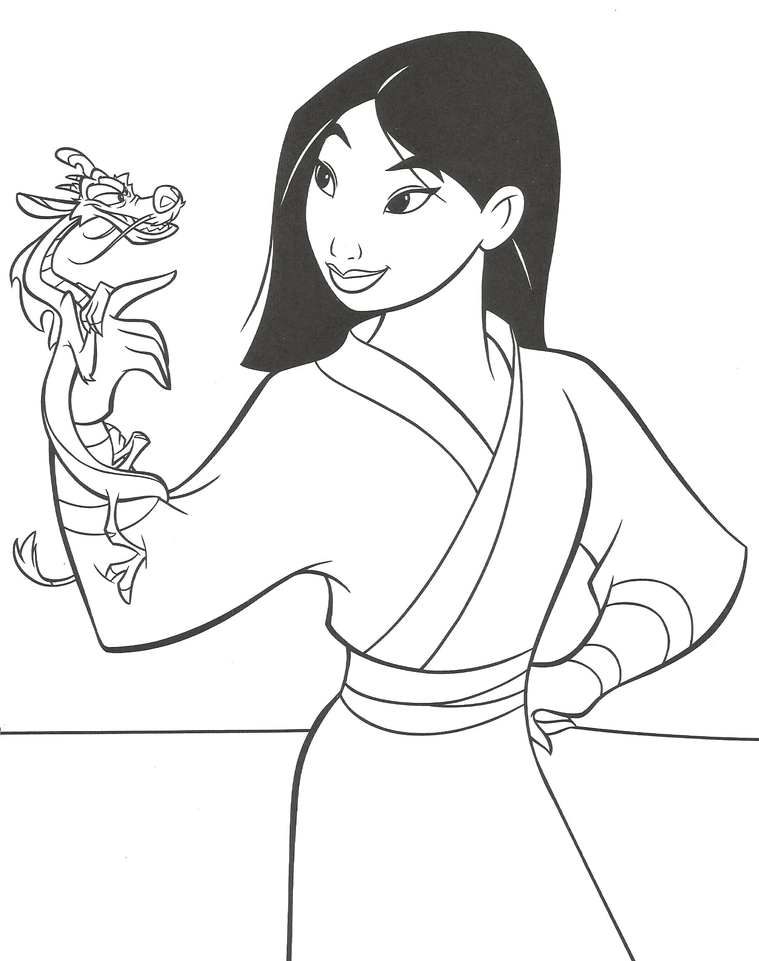 dessin de princesse mulan