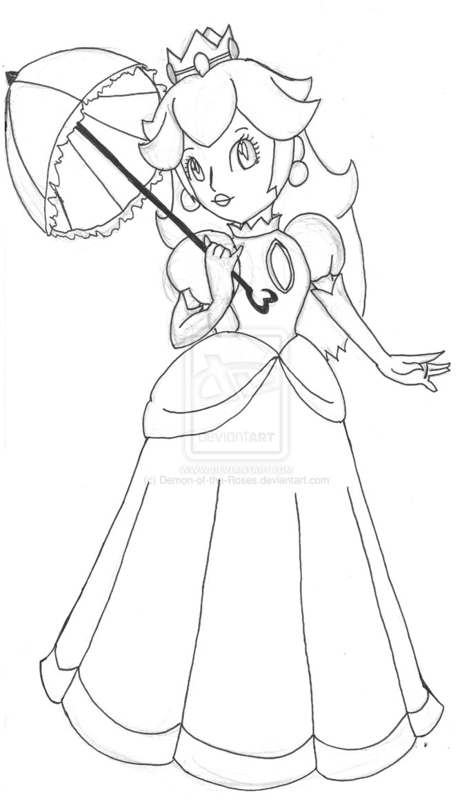 16 Dessins De Coloriage Princesse Peach à Imprimer