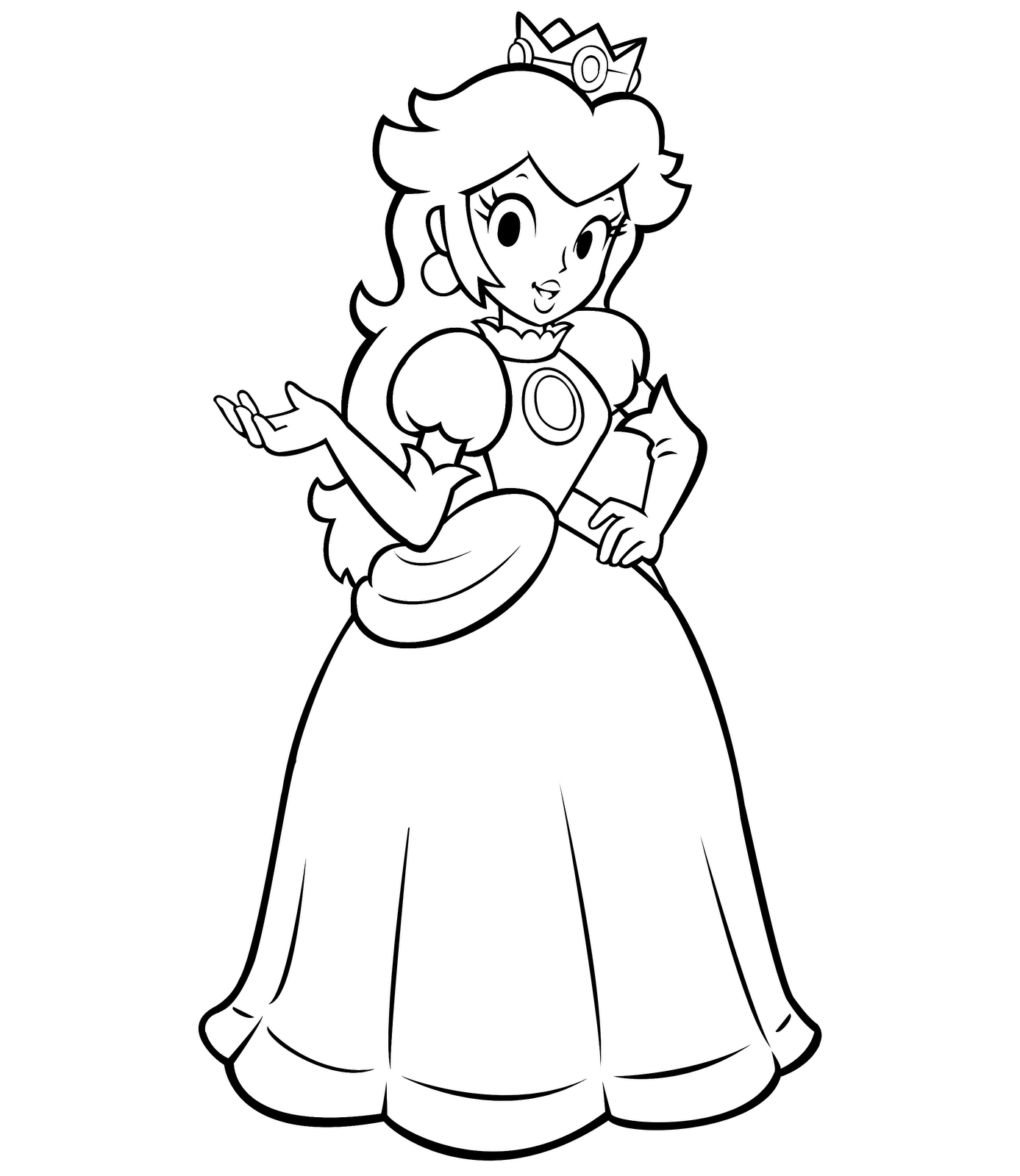 coloriage princesse peach