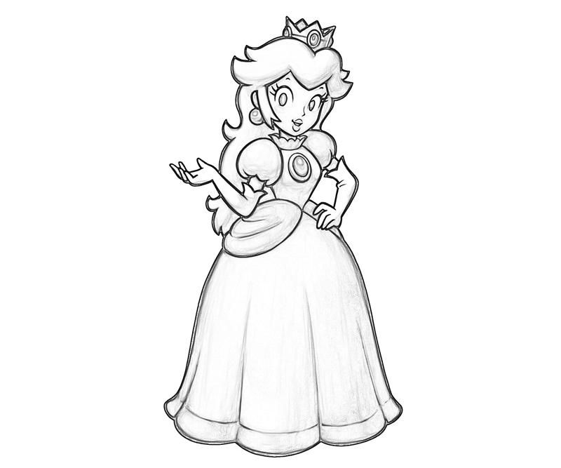 Peach Mario Dessin Facile