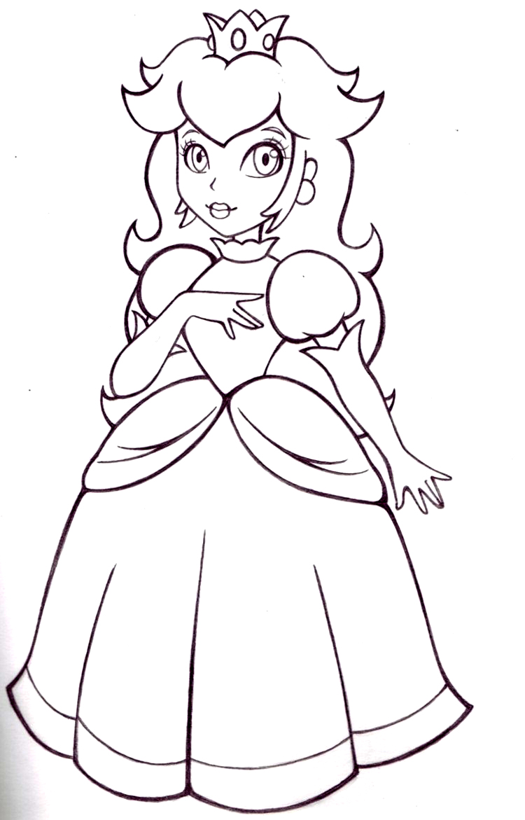 14 Dessins De Coloriage Princesse Peach Imprimer