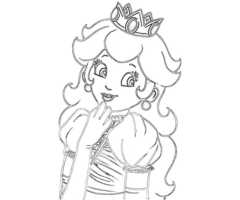  coloriage  de la princesse peach  et daisy