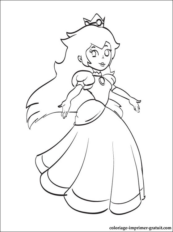 dessin à imprimer princesse peach