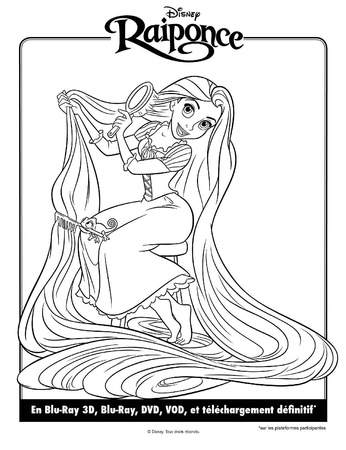 coloriage gratuit disney princesse raiponce