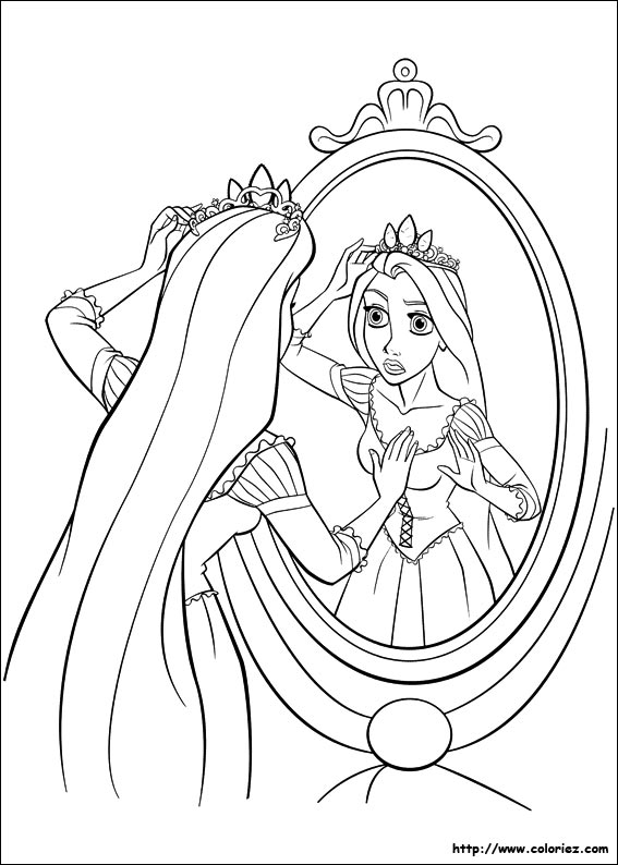 coloriage de princesse de raiponce