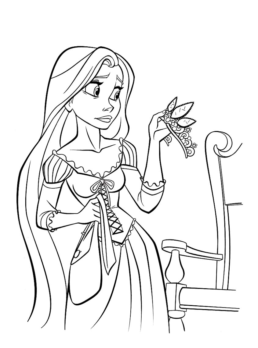 coloriage gratuit disney princesse raiponce