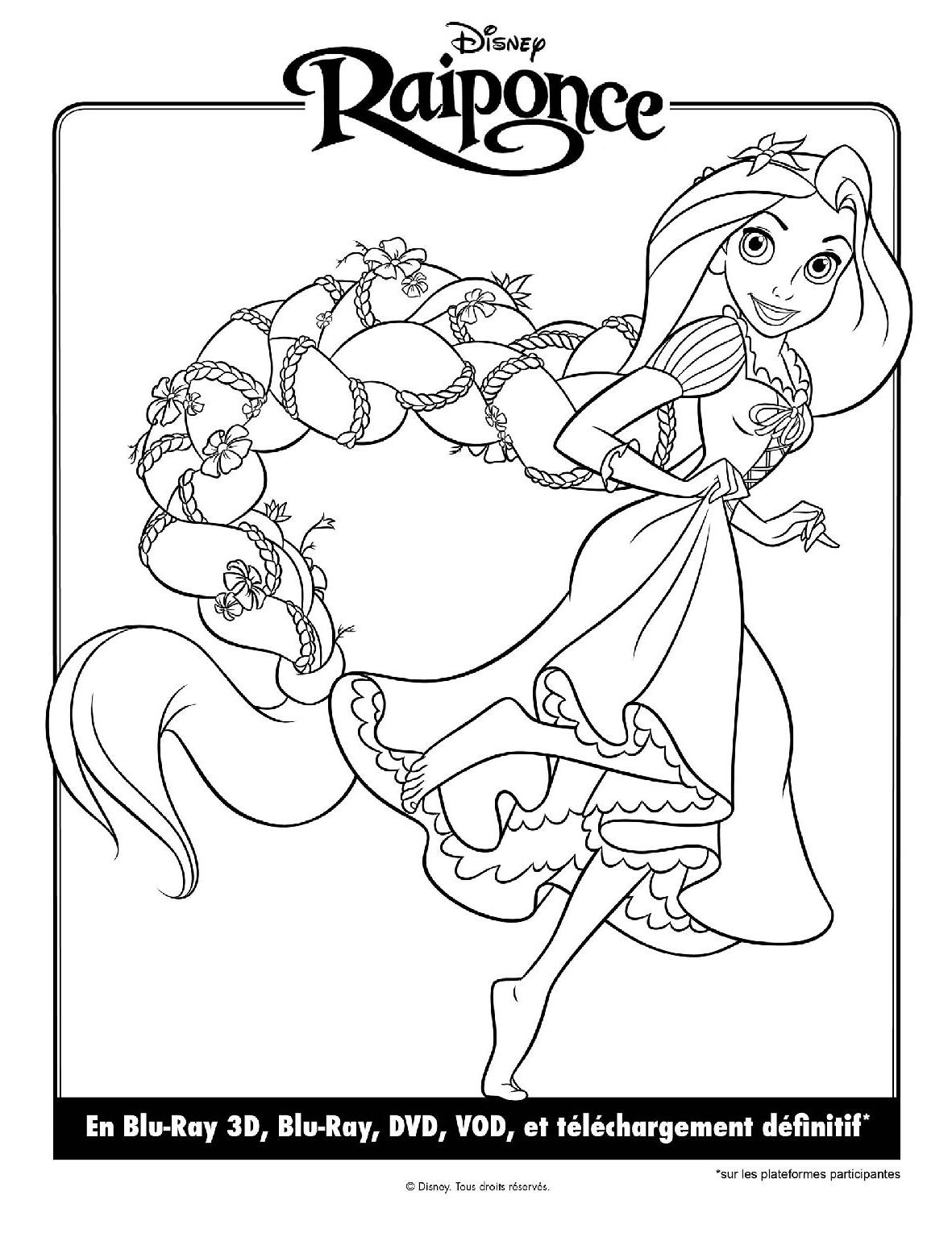 coloriage à dessiner magique princesse raiponce