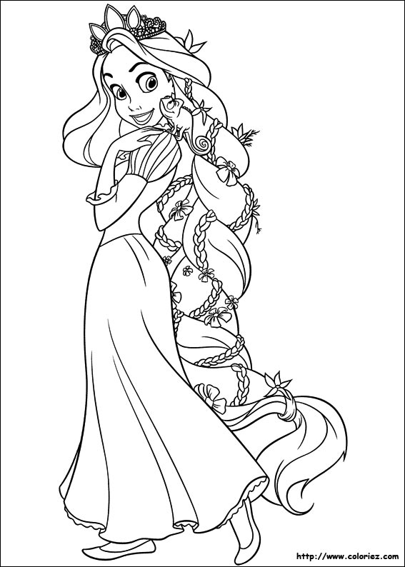 coloriage princesse raiponce colorier