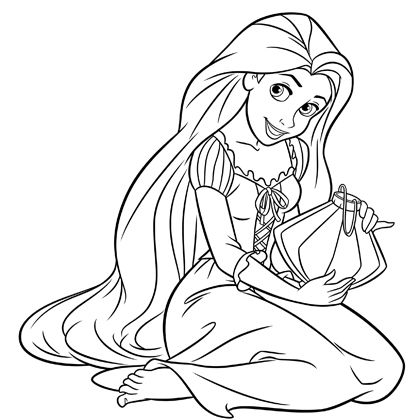 coloriage de princesse raiponce - Coloriage DISNEY Raiponce à imprimer Jedessine 