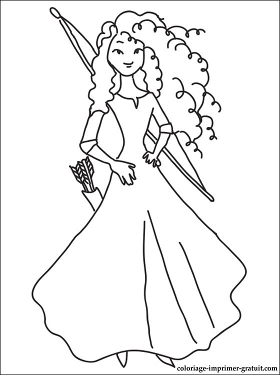 coloriage princesse rebelle