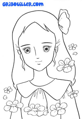 dessin  colorier de princesse sarah a imprimer